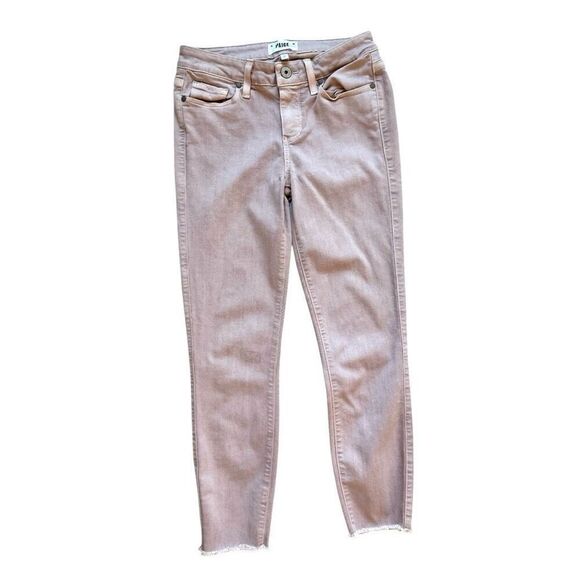 Womens Paige Garden Rose Verdugo Ankle Cropped Raw Hem Jeans - Sz 27 - Picture 3 of 5